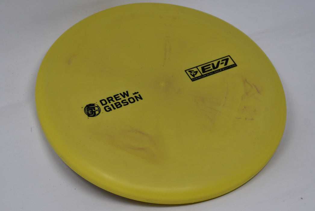 Buy Yellow EV-7 OG Medium Penrose Drew Gibson Putt and Approach Disc Golf Disc (Frisbee Golf Disc) at Skybreed Discs Online Store