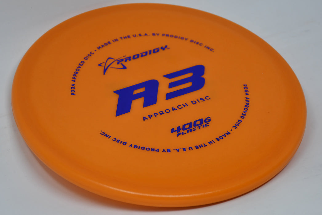 Buy Orange Prodigy 400G A3 Kevin Jones Bottom Stamp Putt and Approach Disc Golf Disc (Frisbee Golf Disc) at Skybreed Discs Online Store
