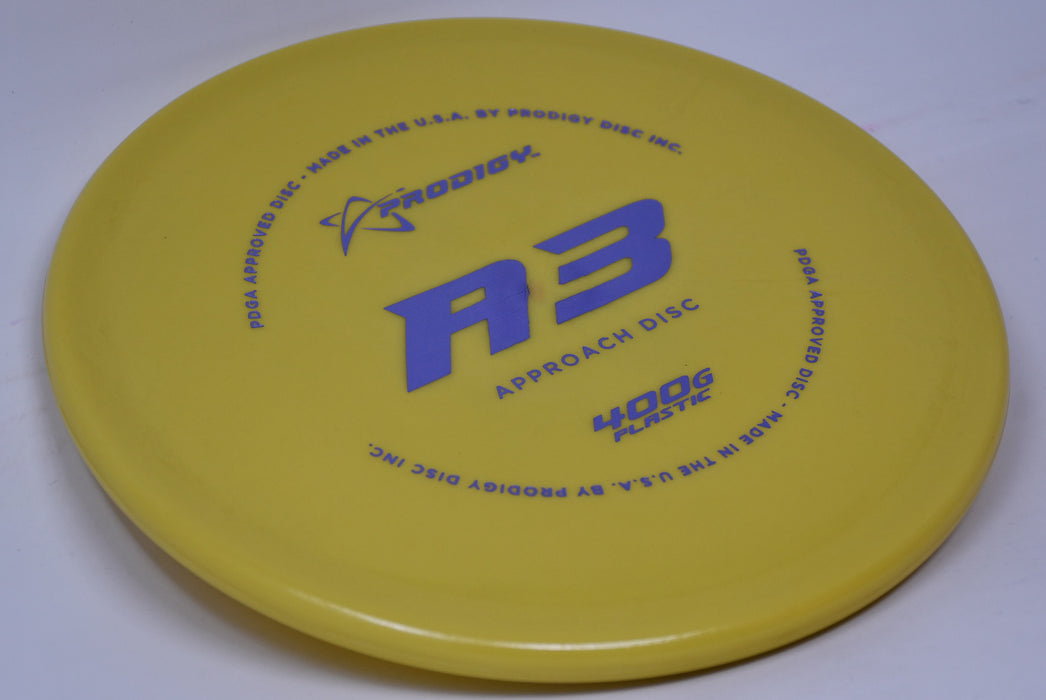 Buy Yellow Prodigy 400G A3 Kevin Jones Bottom Stamp Putt and Approach Disc Golf Disc (Frisbee Golf Disc) at Skybreed Discs Online Store