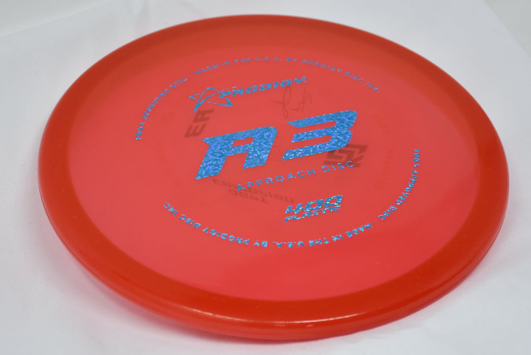 Buy Red Prodigy 400 A3 Kevin Jones Bottom Stamp Putt and Approach Disc Golf Disc (Frisbee Golf Disc) at Skybreed Discs Online Store