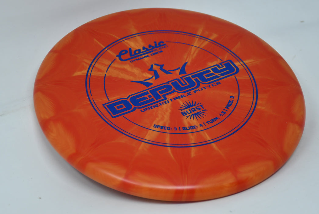 Buy Orange Dynamic Classic Blend Burst Deputy Putt and Approach Disc Golf Disc (Frisbee Golf Disc) at Skybreed Discs Online Store