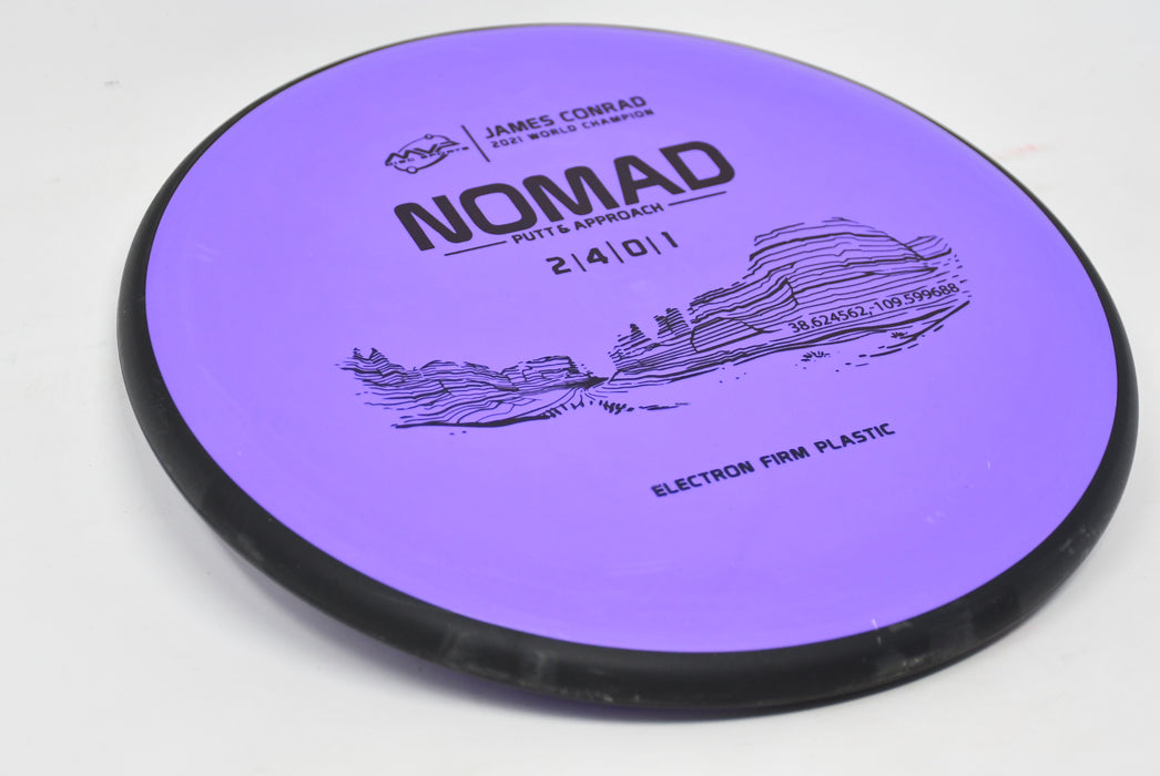 Buy Purple MVP Electron Firm Nomad Putt and Approach Disc Golf Disc (Frisbee Golf Disc) at Skybreed Discs Online Store