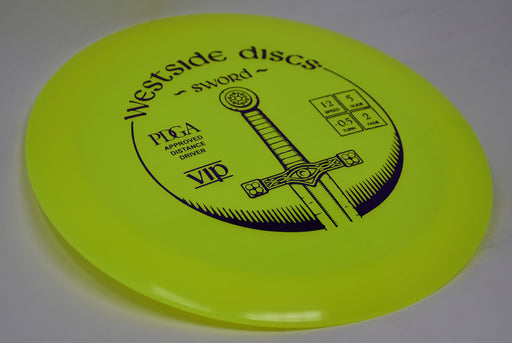Buy Yellow Westside VIP Sword Distance Driver Disc Golf Disc (Frisbee Golf Disc) at Skybreed Discs Online Store