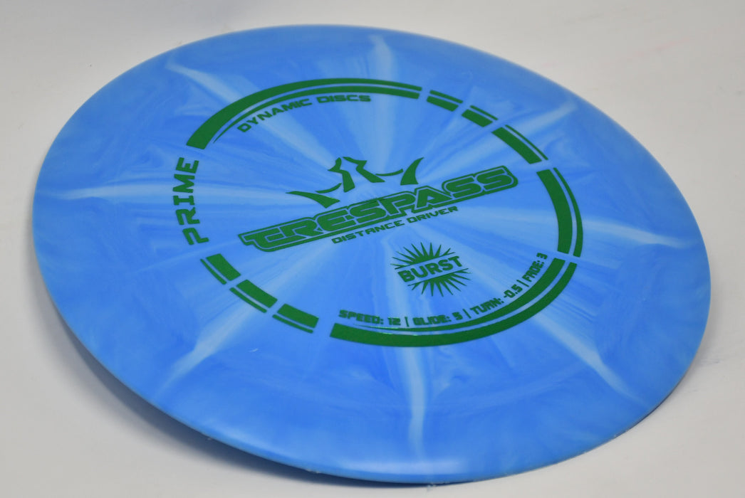 Buy Blue Dynamic Prime Burst Trespass Distance Driver Disc Golf Disc (Frisbee Golf Disc) at Skybreed Discs Online Store