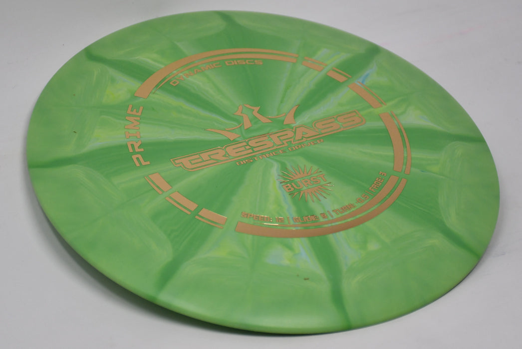 Buy Green Dynamic Prime Burst Trespass Distance Driver Disc Golf Disc (Frisbee Golf Disc) at Skybreed Discs Online Store