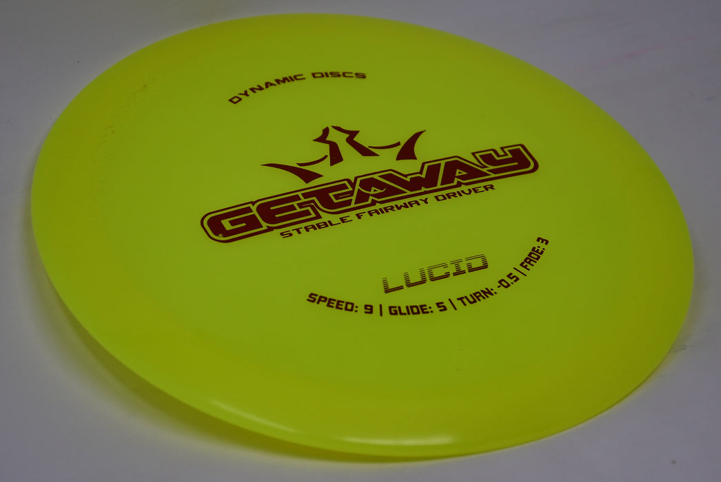 Buy Yellow Dynamic Lucid Getaway Fairway Driver Disc Golf Disc (Frisbee Golf Disc) at Skybreed Discs Online Store