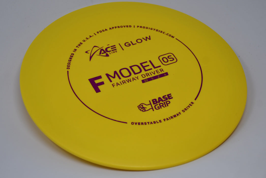 Buy Yellow Prodigy Glow BaseGrip F Model OS Fairway Driver Disc Golf Disc (Frisbee Golf Disc) at Skybreed Discs Online Store