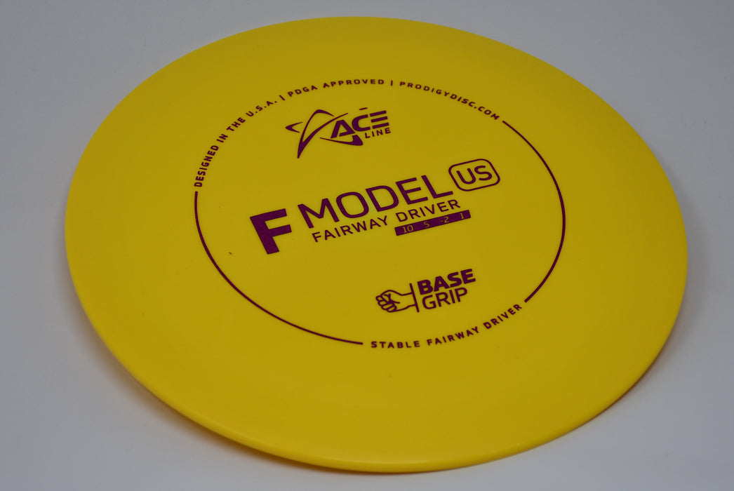 Buy Yellow Prodigy BaseGrip F Model US Fairway Driver Disc Golf Disc (Frisbee Golf Disc) at Skybreed Discs Online Store