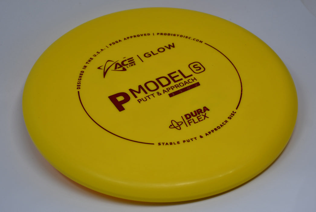 Buy Yellow Prodigy Glow DuraFlex P Model S Putt and Approach Disc Golf Disc (Frisbee Golf Disc) at Skybreed Discs Online Store