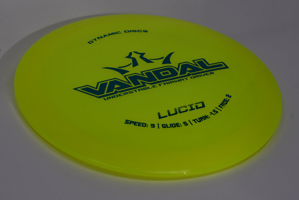 Buy Yellow Dynamic Lucid Vandal Fairway Driver Disc Golf Disc (Frisbee Golf Disc) at Skybreed Discs Online Store