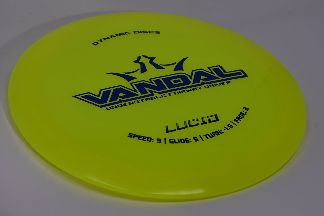 Buy Yellow Dynamic Lucid Vandal Fairway Driver Disc Golf Disc (Frisbee Golf Disc) at Skybreed Discs Online Store