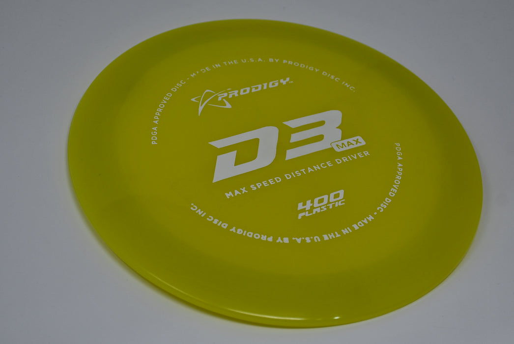 Buy Yellow Prodigy 400 D3 Max Distance Driver Disc Golf Disc (Frisbee Golf Disc) at Skybreed Discs Online Store