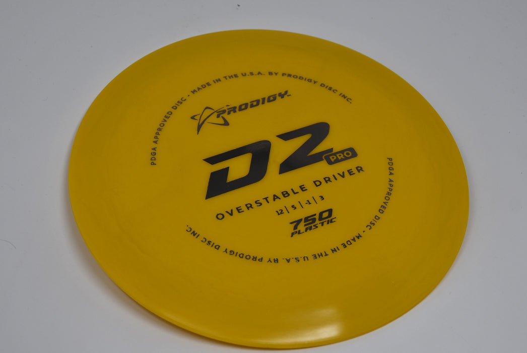 Buy Yellow Prodigy 750 D2 Pro Distance Driver Disc Golf Disc (Frisbee Golf Disc) at Skybreed Discs Online Store