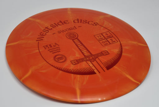 Buy Orange Westside Origio Burst Sword Distance Driver Disc Golf Disc (Frisbee Golf Disc) at Skybreed Discs Online Store
