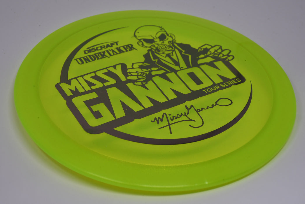 Buy Yellow Discraft Z Metallic Undertaker Missy Gannon Tour Series 2021 Distance Driver Disc Golf Disc (Frisbee Golf Disc) at Skybreed Discs Online Store