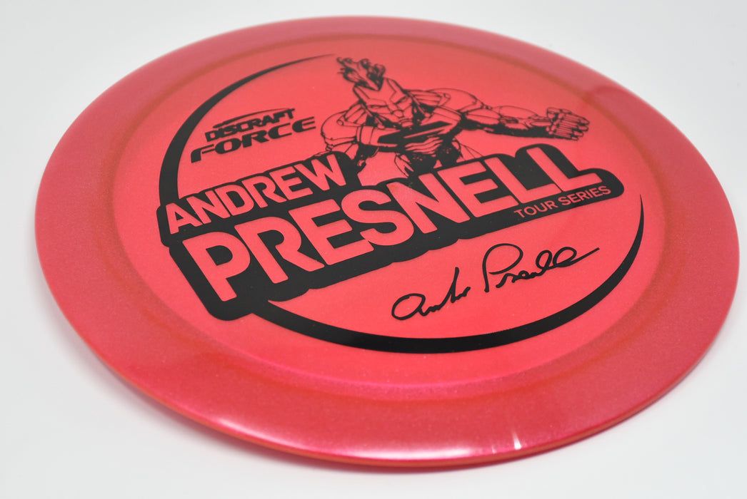 Buy Red Discraft Z Metallic Force Andrew Presnell Tour Series 2021 Distance Driver Disc Golf Disc (Frisbee Golf Disc) at Skybreed Discs Online Store