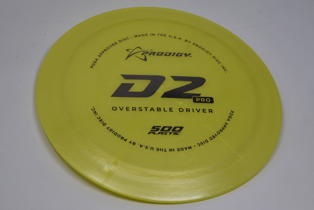 Buy Yellow Prodigy 500 D2 Pro Distance Driver Disc Golf Disc (Frisbee Golf Disc) at Skybreed Discs Online Store
