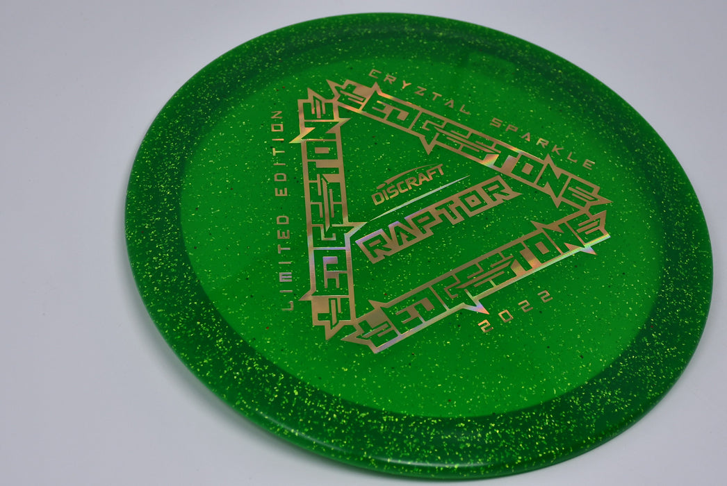 Buy Green Discraft LE Cryztal Sparkle Raptor Ledgestone 2022 Fairway Driver Disc Golf Disc (Frisbee Golf Disc) at Skybreed Discs Online Store