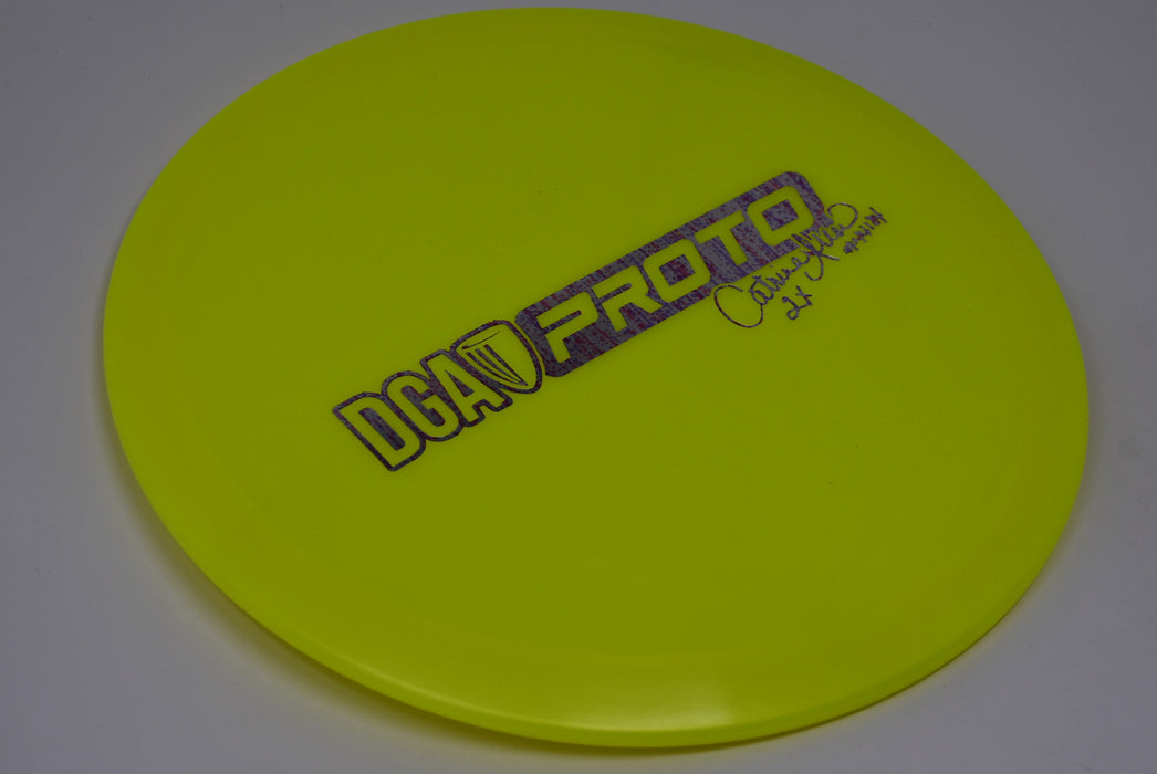 Buy Yellow DGA ProLine Vortex Proto Catrina Allen 2x Signature Fairway Driver Disc Golf Disc (Frisbee Golf Disc) at Skybreed Discs Online Store