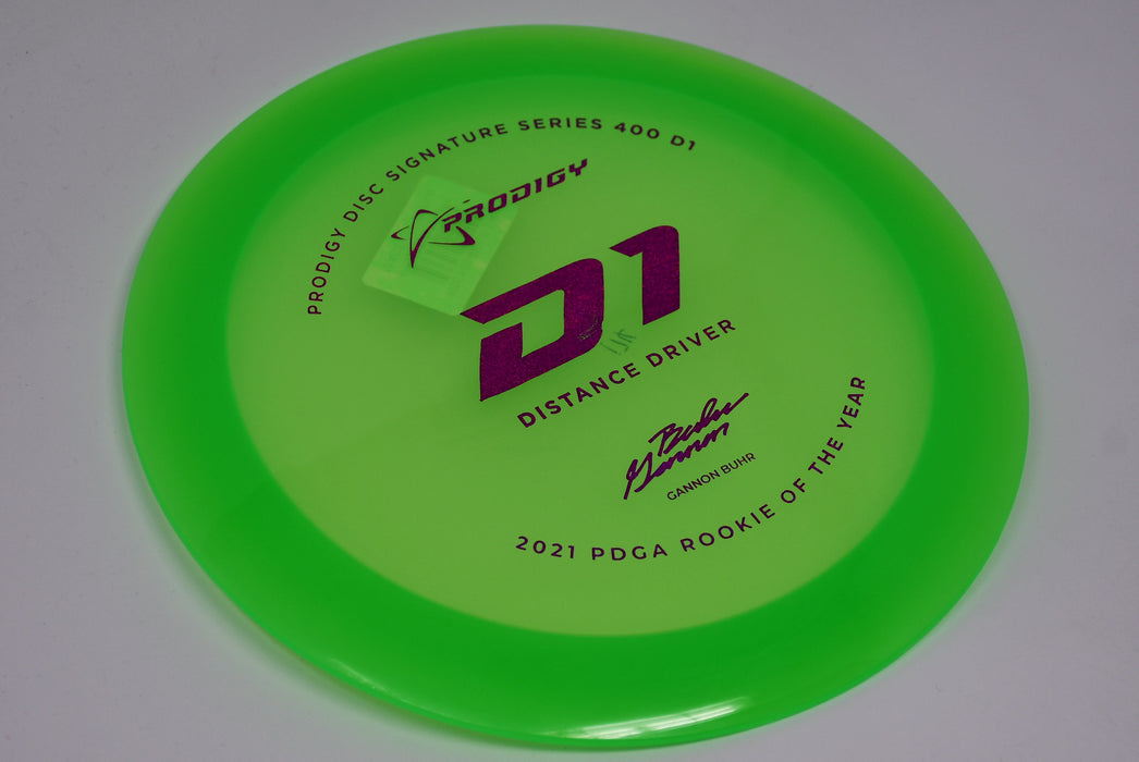 Buy Green Prodigy 400 D1 Gannon Buhr Signature Series Distance Driver Disc Golf Disc (Frisbee Golf Disc) at Skybreed Discs Online Store