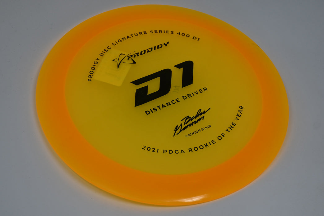Buy Yellow Prodigy 400 D1 Gannon Buhr Signature Series Distance Driver Disc Golf Disc (Frisbee Golf Disc) at Skybreed Discs Online Store