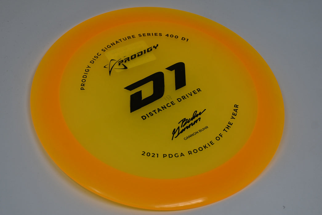 Buy Yellow Prodigy 400 D1 Gannon Buhr Signature Series Distance Driver Disc Golf Disc (Frisbee Golf Disc) at Skybreed Discs Online Store