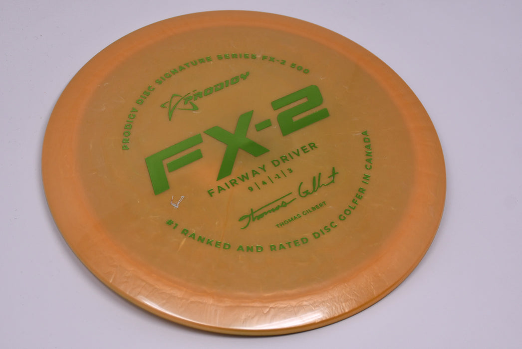 Buy Orange Prodigy 500 FX2 Thomas Gilbert Signature Series Fairway Driver Disc Golf Disc (Frisbee Golf Disc) at Skybreed Discs Online Store