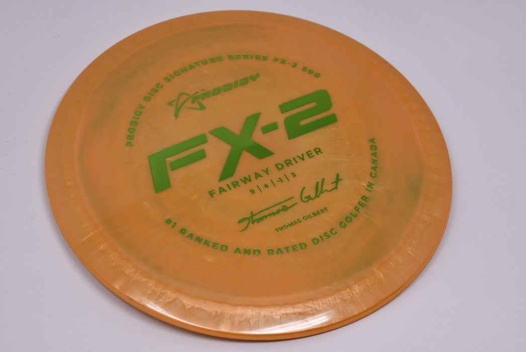 Buy Orange Prodigy 500 FX2 Thomas Gilbert Signature Series Fairway Driver Disc Golf Disc (Frisbee Golf Disc) at Skybreed Discs Online Store