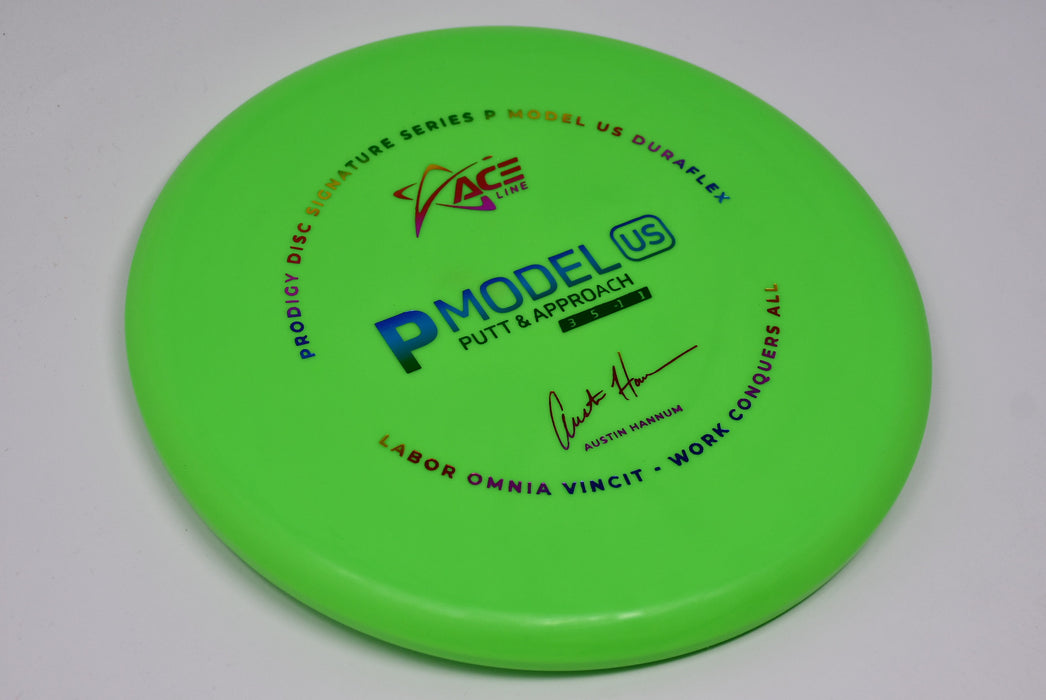 Buy Green Prodigy DuraFlex P Model US Austin Hannum Signature Series Putt and Approach Disc Golf Disc (Frisbee Golf Disc) at Skybreed Discs Online Store