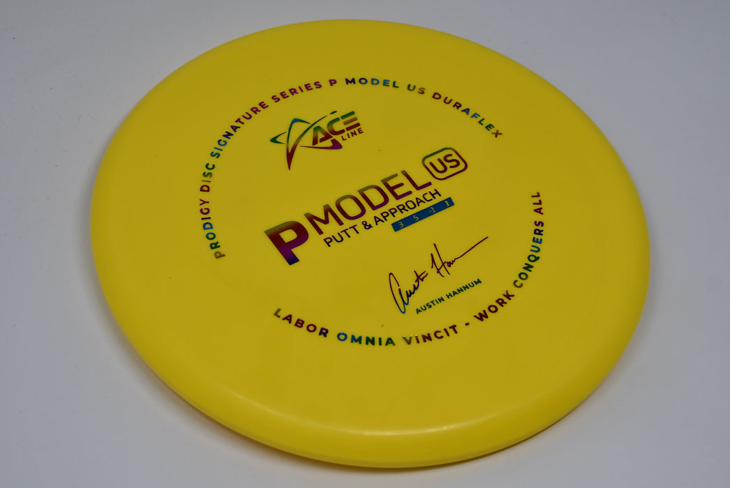 Buy Yellow Prodigy DuraFlex P Model US Austin Hannum Signature Series Putt and Approach Disc Golf Disc (Frisbee Golf Disc) at Skybreed Discs Online Store