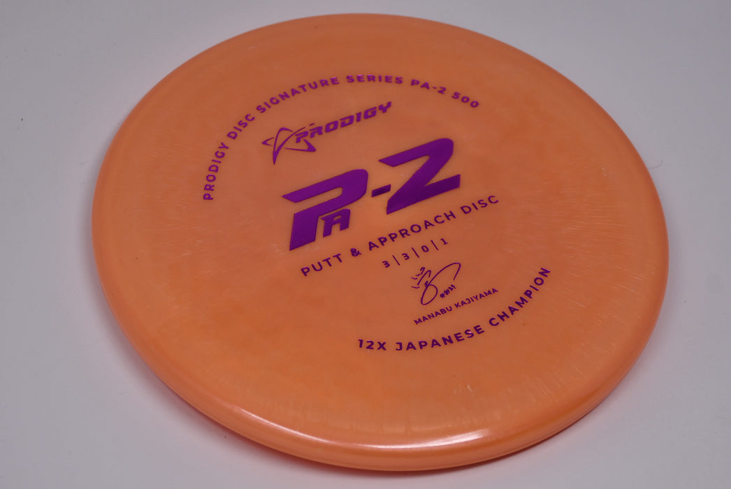 Buy Orange Prodigy 500 PA2 Manabu Kajiyama Signature Series Putt and Approach Disc Golf Disc (Frisbee Golf Disc) at Skybreed Discs Online Store