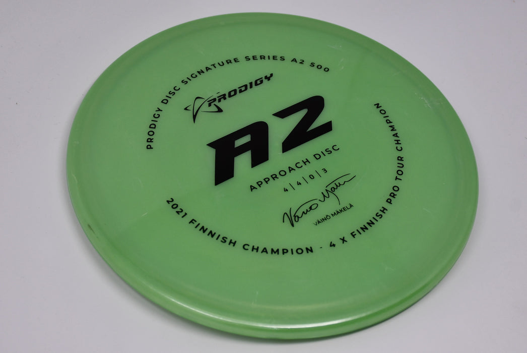 Buy Green Prodigy 500 A2 Vaino Makela Signature Series Putt and Approach Disc Golf Disc (Frisbee Golf Disc) at Skybreed Discs Online Store