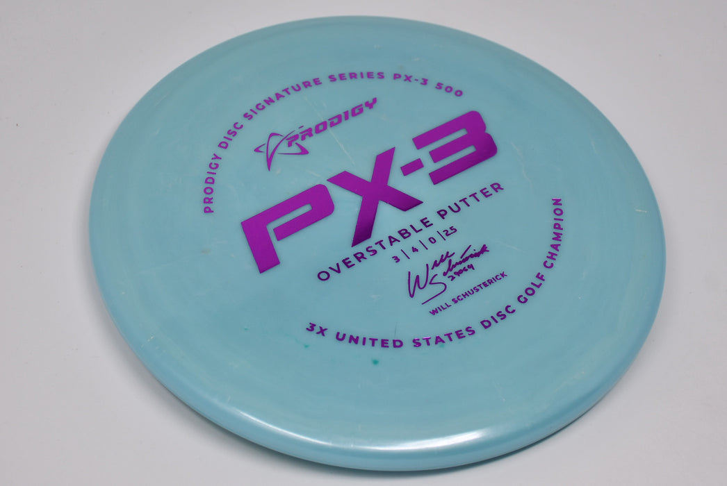 Buy Blue Prodigy 500 PX3 Will Schusterick Signature Series Putt and Approach Disc Golf Disc (Frisbee Golf Disc) at Skybreed Discs Online Store
