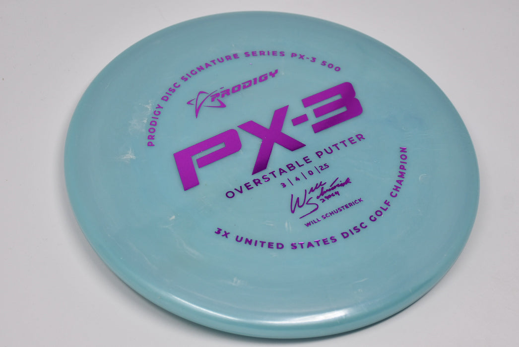 Buy Blue Prodigy 500 PX3 Will Schusterick Signature Series Putt and Approach Disc Golf Disc (Frisbee Golf Disc) at Skybreed Discs Online Store