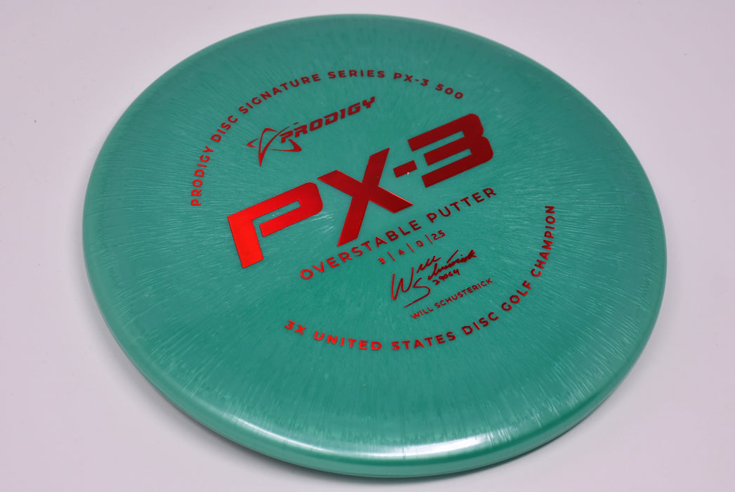 Buy Green Prodigy 500 PX3 Will Schusterick Signature Series Putt and Approach Disc Golf Disc (Frisbee Golf Disc) at Skybreed Discs Online Store
