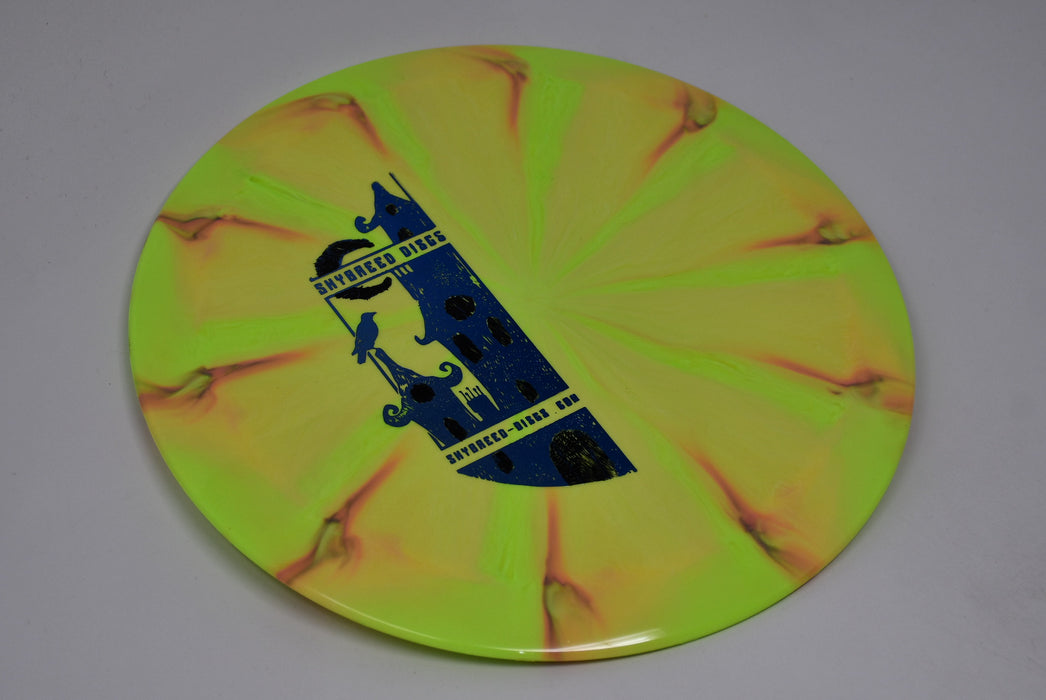 Buy Yellow Streamline Cosmic Neutron Trace Rav3n's Keep Distance Driver Disc Golf Disc (Frisbee Golf Disc) at Skybreed Discs Online Store