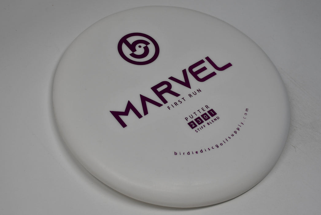 Buy White Birdie Stiff Blend Marvel First Run Putt and Approach Disc Golf Disc (Frisbee Golf Disc) at Skybreed Discs Online Store