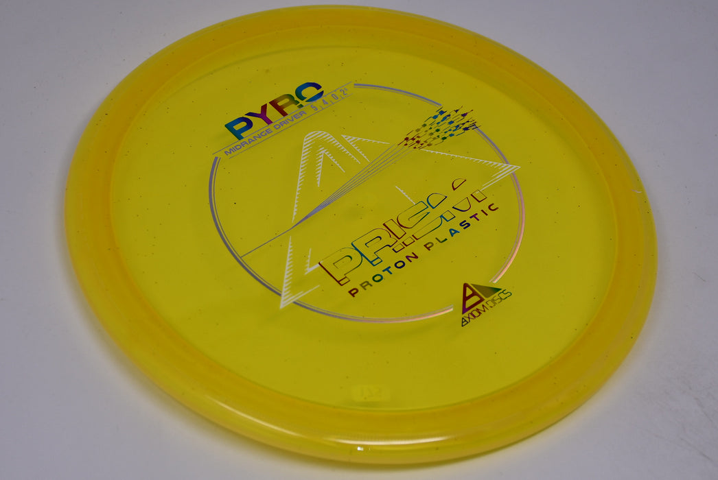 Buy Yellow Axiom Prism Proton Pyro Midrange Disc Golf Disc (Frisbee Golf Disc) at Skybreed Discs Online Store